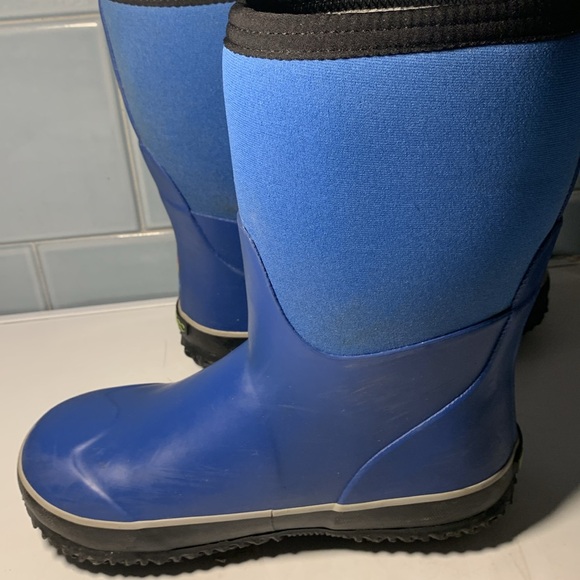 MCIKCC Kids WaterProof Blue Rain Snow  Boots -30 Degree Protection Rubber Sole 3 - Picture 3 of 8